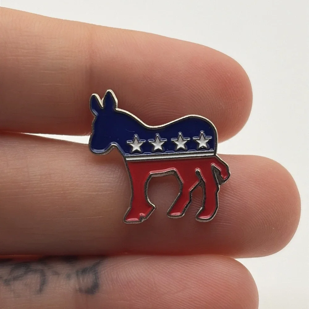 The Democratic Party Democrat Donkey United States Government Lapel Hat Pin